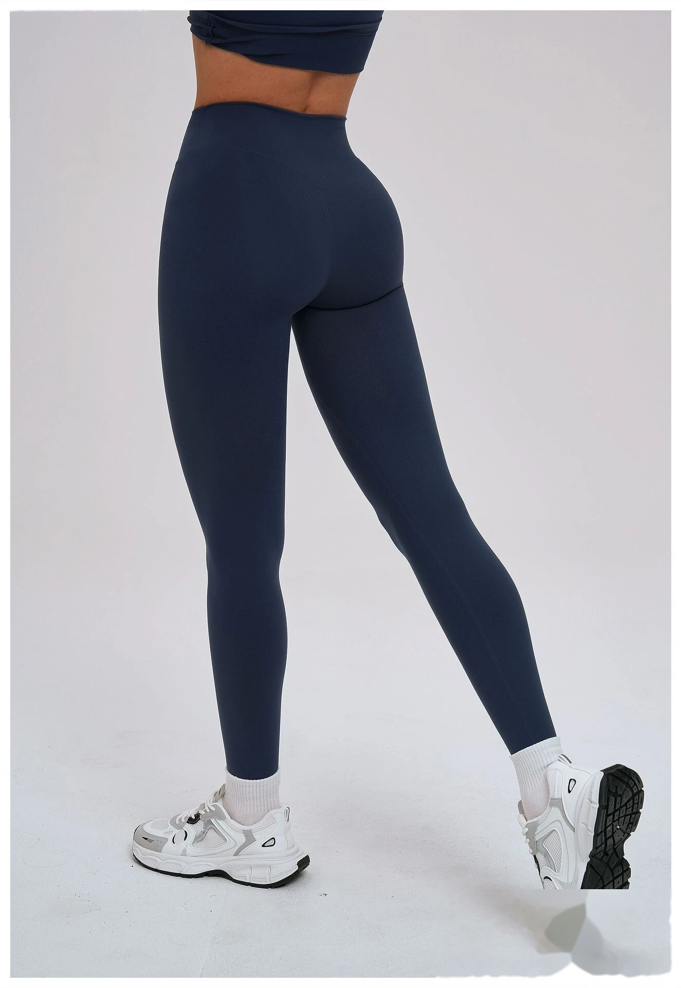Custom High Waisted Yoga Pants No Camel Toe Tight Butt Lifting Sports Leggings for Outdoor Workout detail