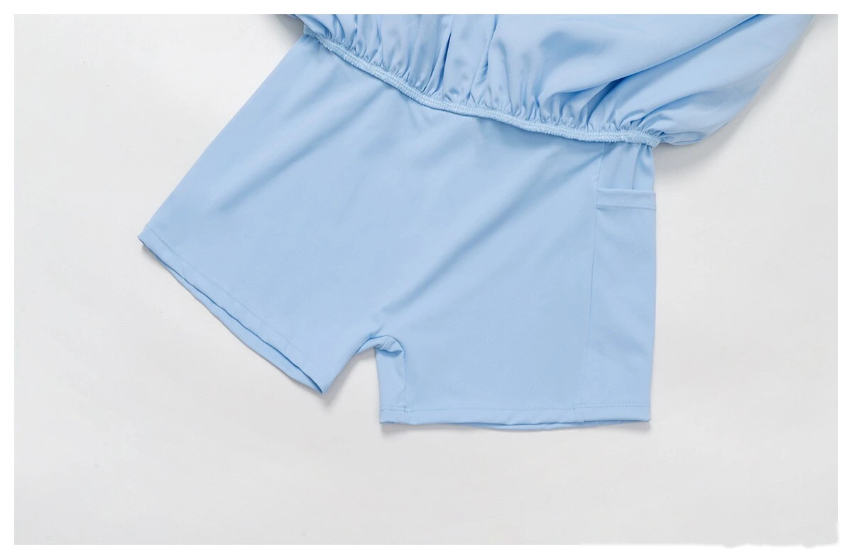 Customized cross-back tennis skirt anti-exposure sports skirt casual running sports dress detail