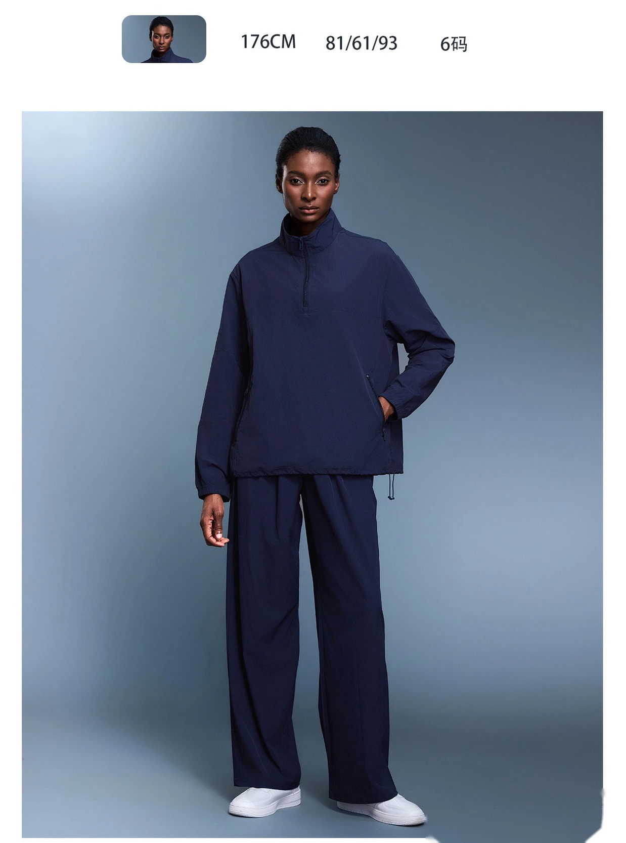 Custom-made waterproof outdoor fitness coat for women with windproof stand-up collar in autumn. detail