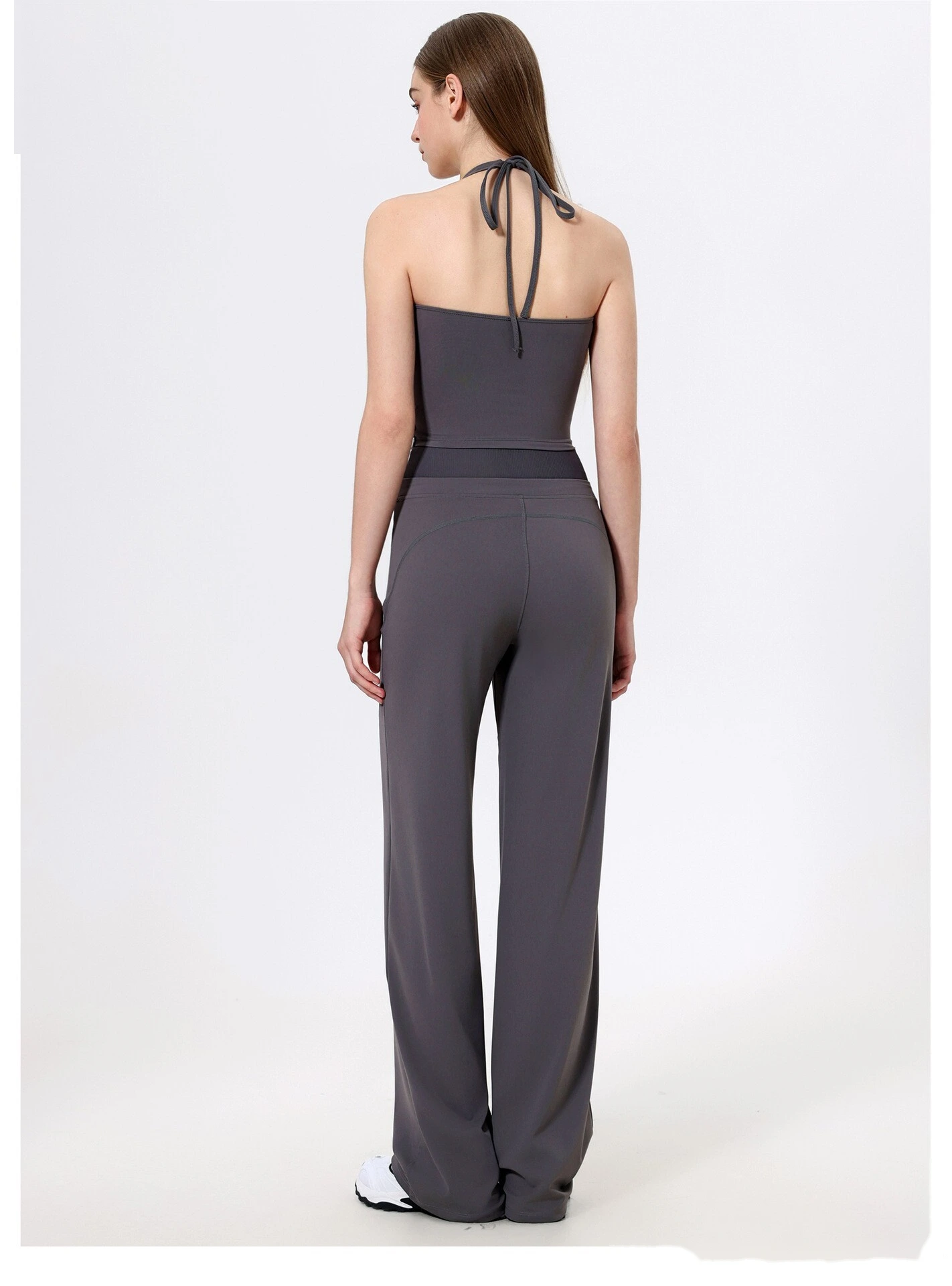 Wide-leg sweatpants antibacterial loose slim drape sweatpants outdoor running yoga pants straight pants. detail