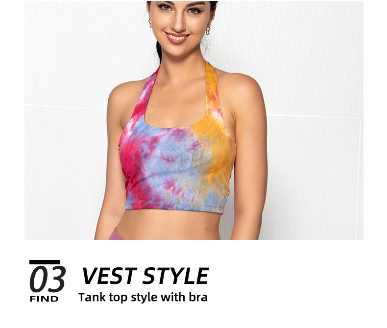 Womens halter sports bras printed sexy backless workout tops detail