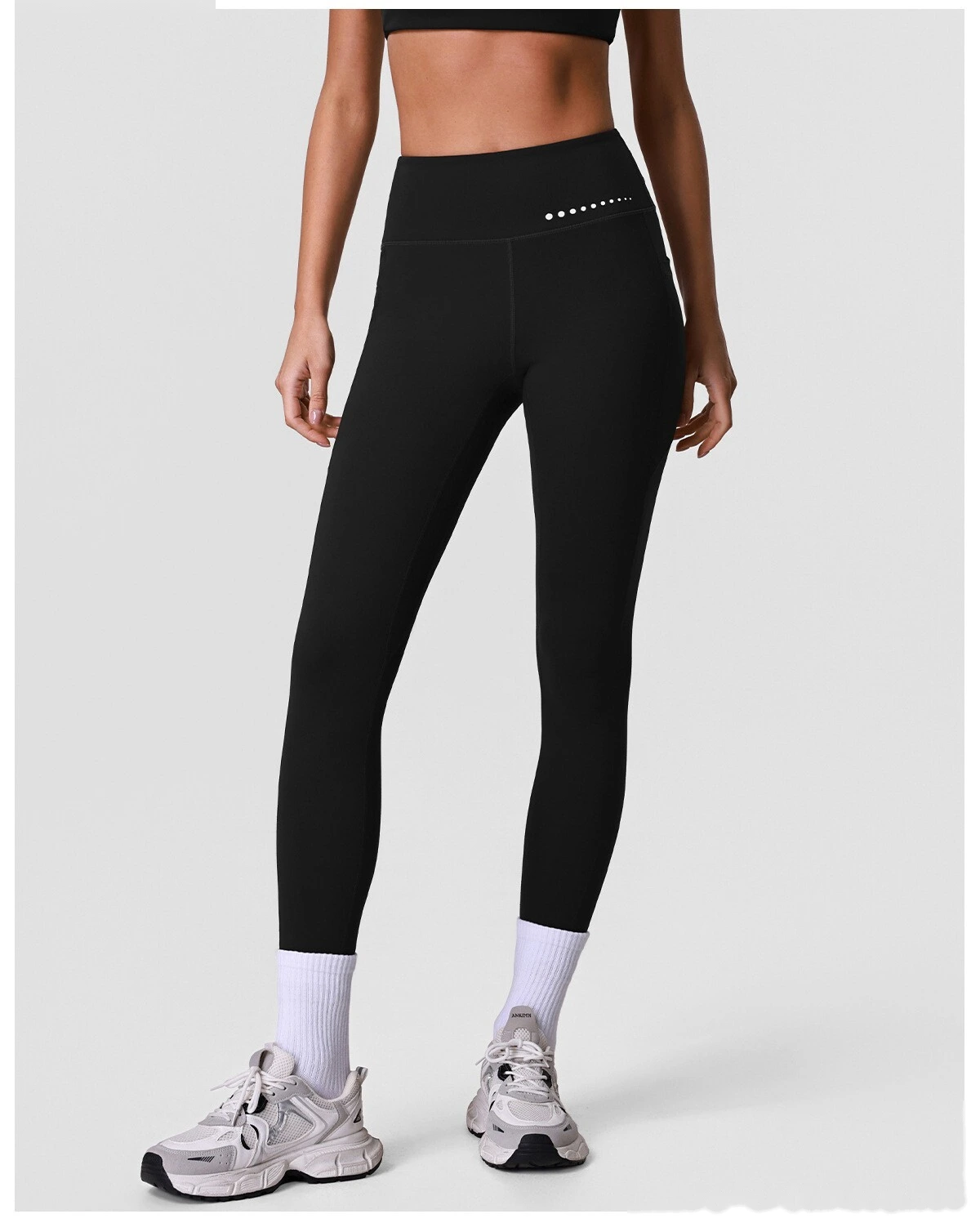 Women’s High Stretch Yoga Pants Butt Lifting Tummy Control with Side Pockets Quick Dry Fitness Sports Leggings detail