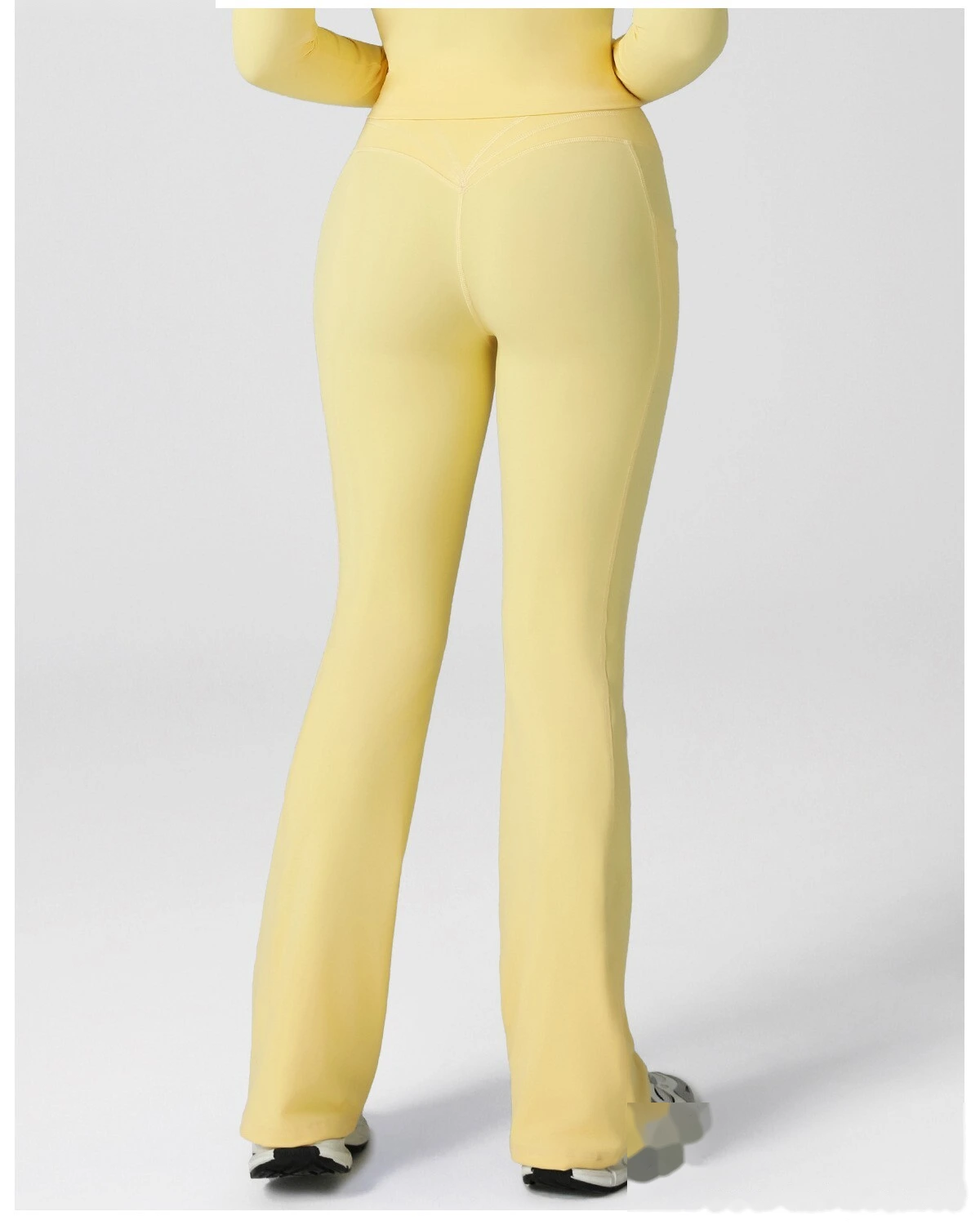 Custom slim pocket dance wide-leg pants hip high waist leisure bell bottoms fitness yoga pants. detail