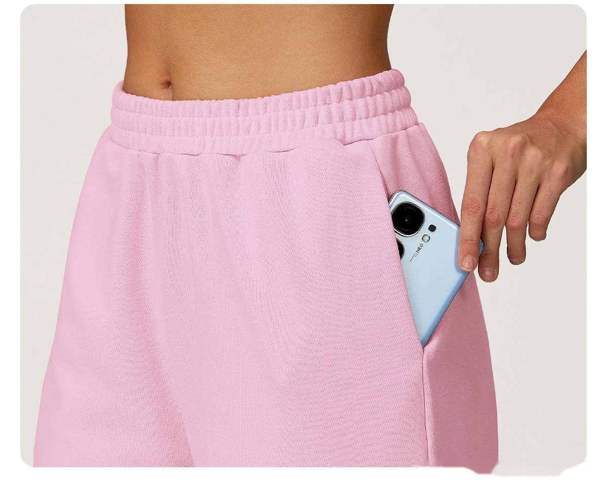 Customized autumn and winter high waist pants wide-leg pants loose outdoor leisure sports running pants detail