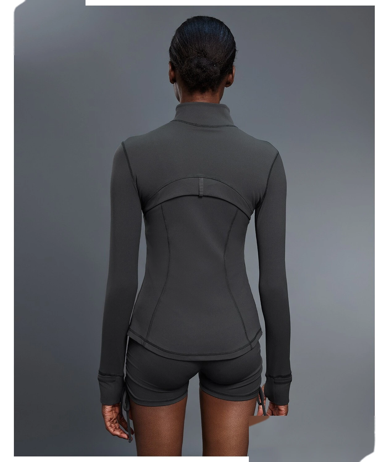 Women's Fall Yoga Jacket, Long Sleeve Stretchy Slim-Fit Outerwear for Outdoor Running & Fitness detail