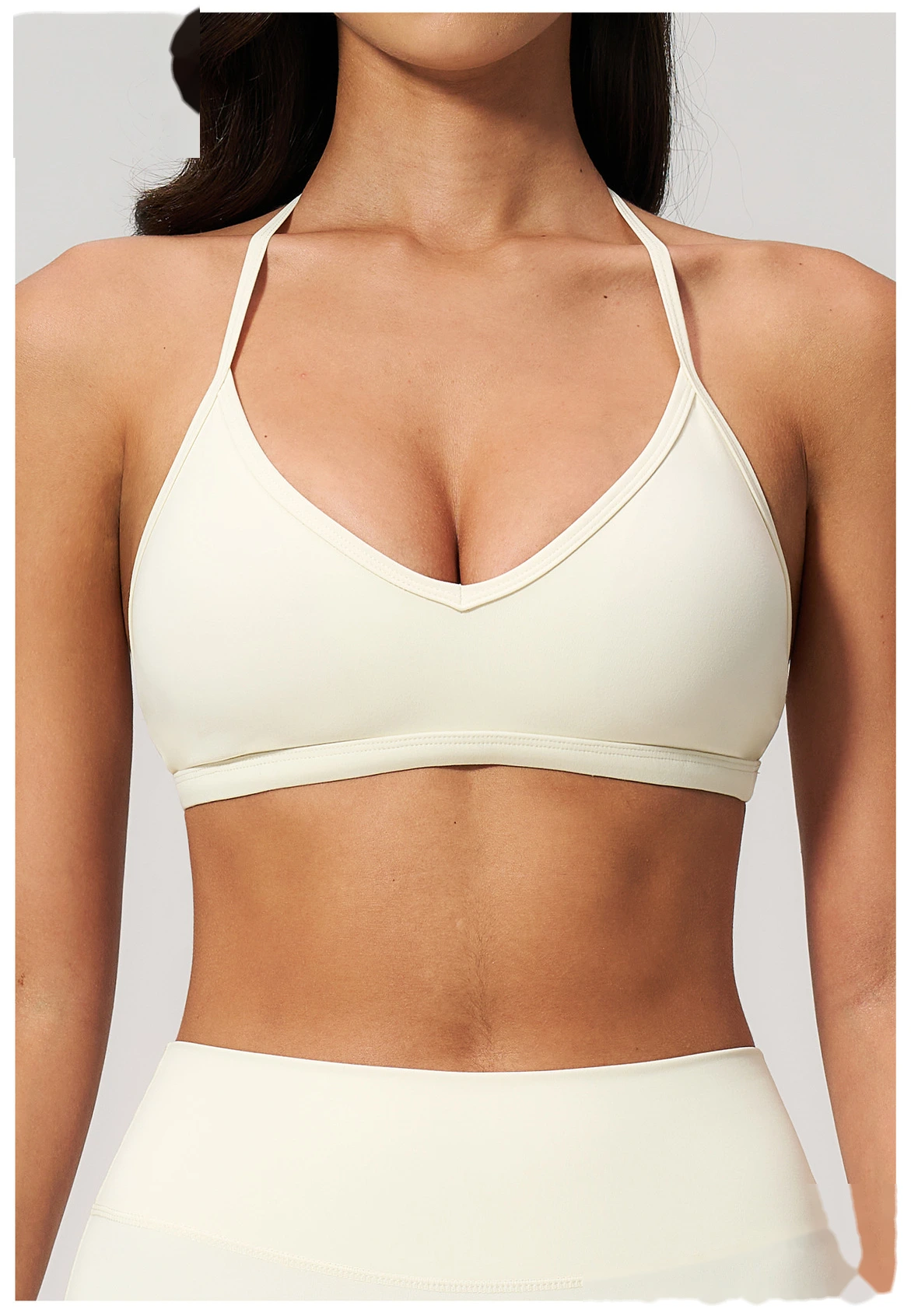 Beauty Back Shockproof Sports Bra Yoga Set, High Waist Wide Leg Seven Points Pants Fitness Suit detail