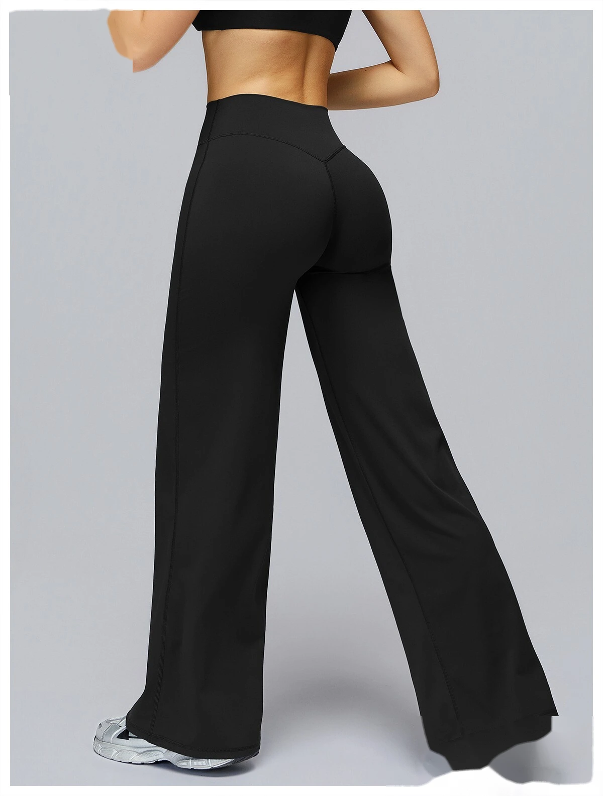 Customized High-Elastic High-Waisted Wide-Leg Casual Sports Yoga Pants - Athletic Fitness Long Pants detail