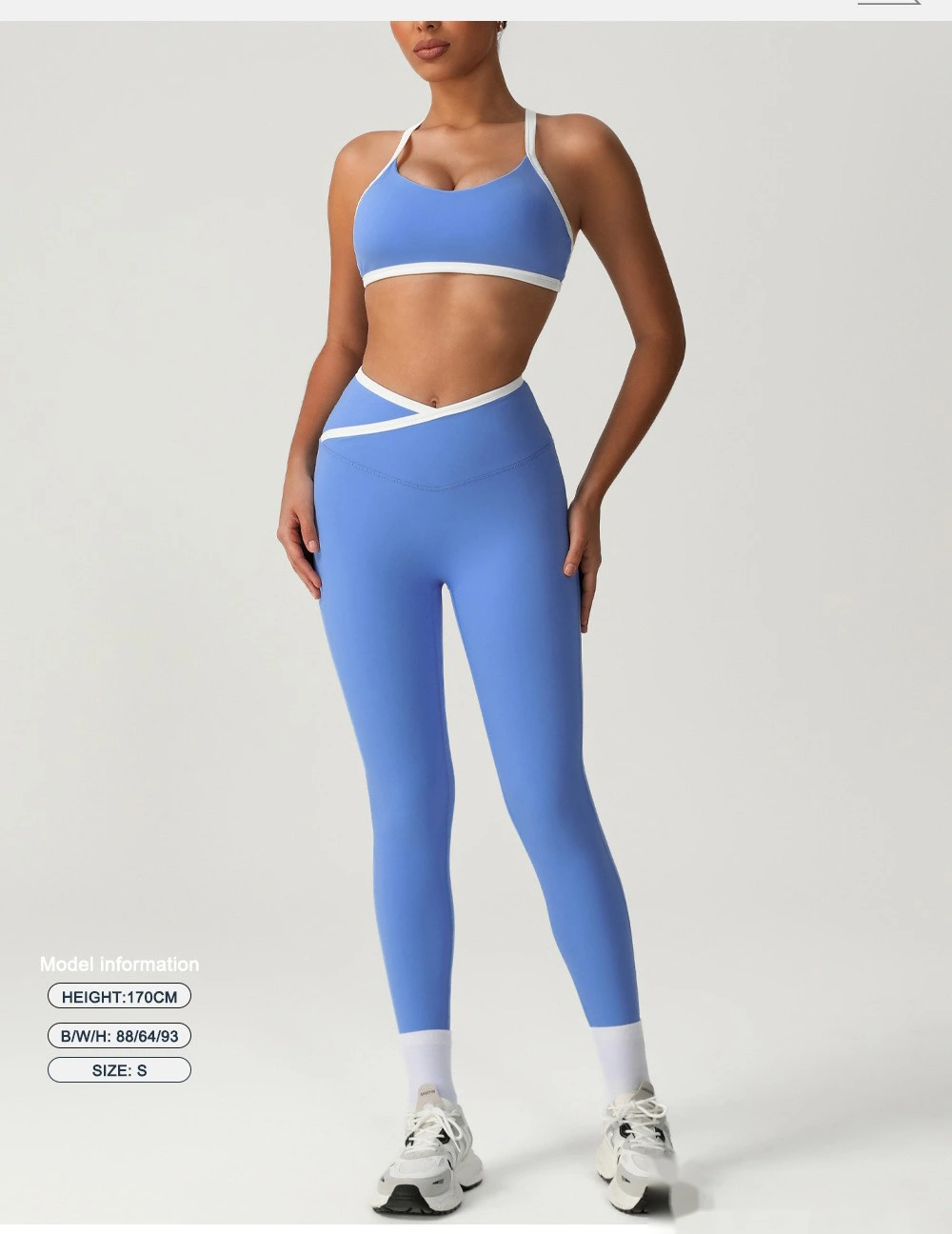 Customized contrast stitching beauty back bra yoga clothes quick-drying sports bra running fitness vest female detail