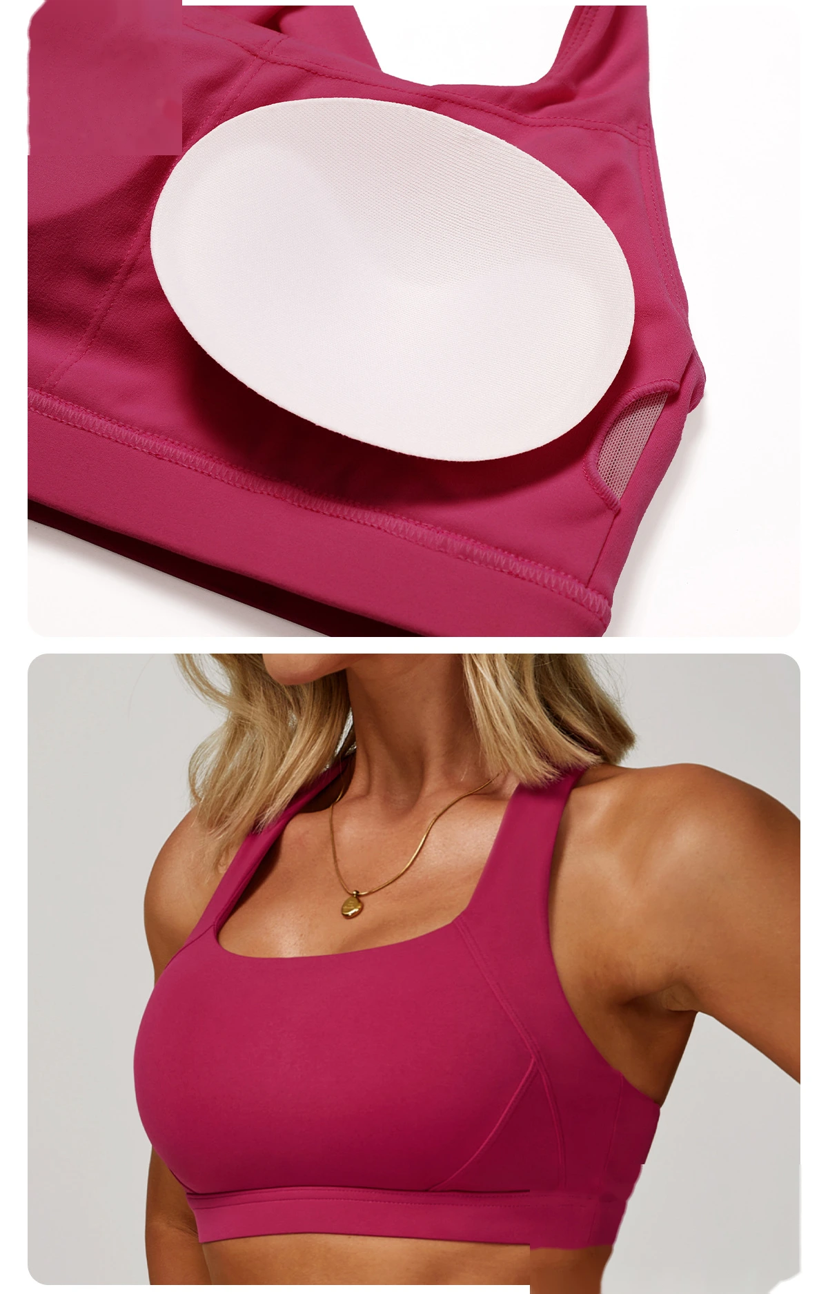 Custom tight yoga vest sports bra high-intensity Pilates running outdoor fitness clothes women - allni detail
