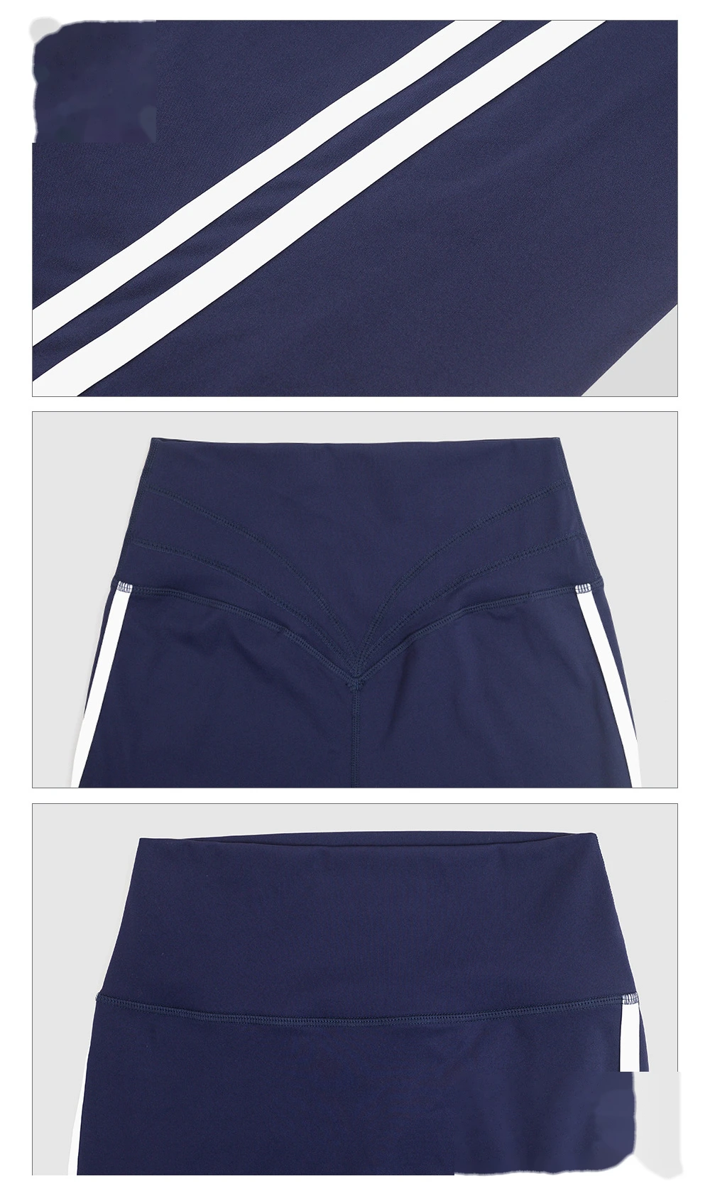 Custom contrast striped yoga bell bottoms hip indoor fitness dance pants sports casual bell bottoms. detail