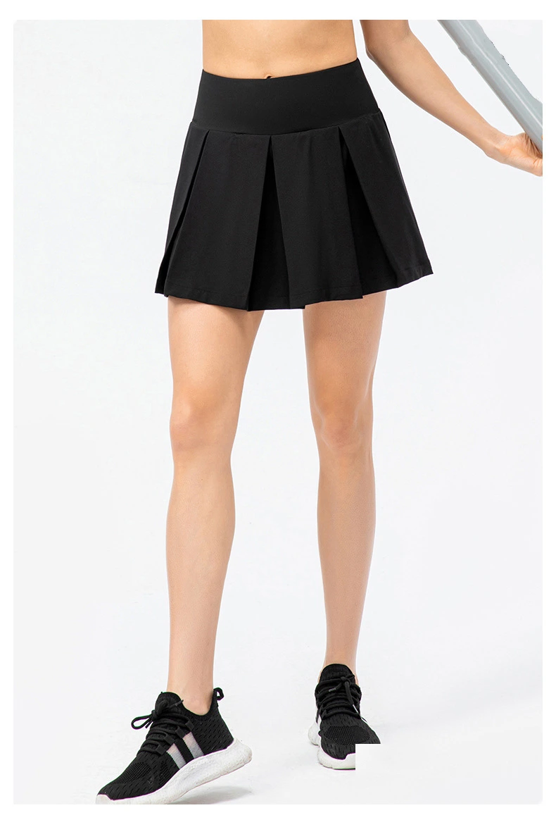 Womens tennis skirts elastic athletic golf skorts with pockets detail