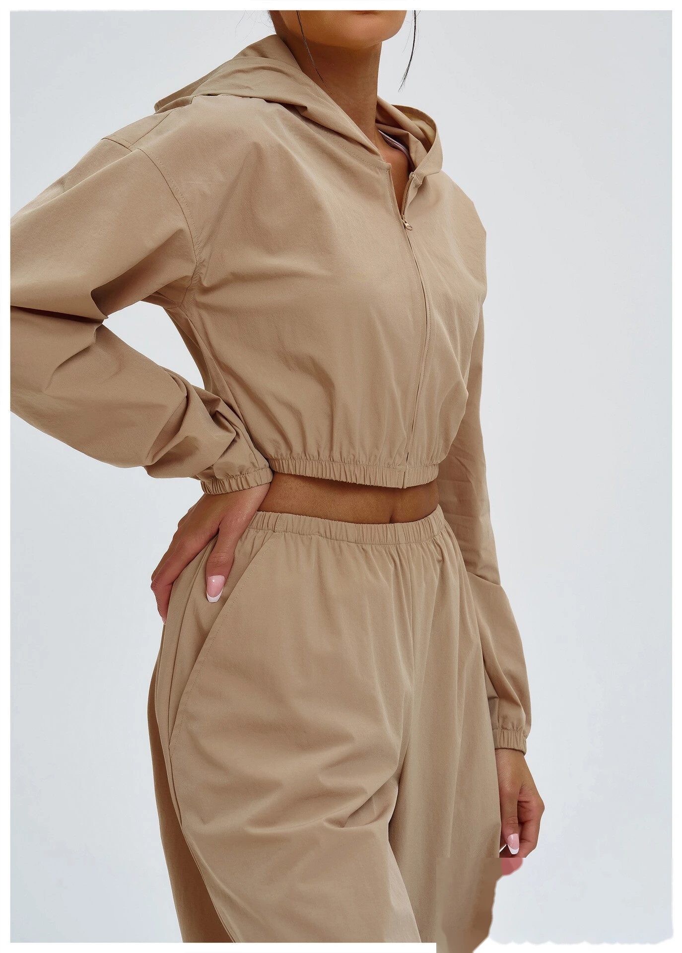 Custom Sun Protection Sports Jacket - Full-Zip Windproof Hooded Coat for Cycling & Hiking detail