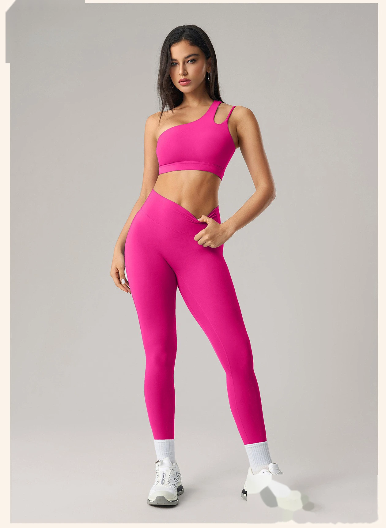 Women’s European American Yoga Active Set Beauty Back Sports Bra Gym Pants Fitness 2 Piece Set detail