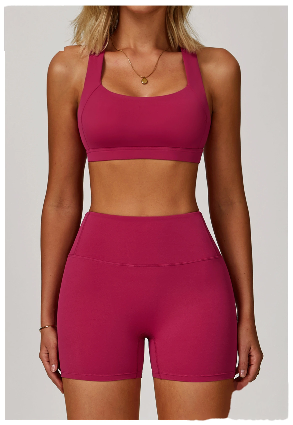 Custom tight yoga vest sports bra high-intensity Pilates running outdoor fitness clothes women - allni detail