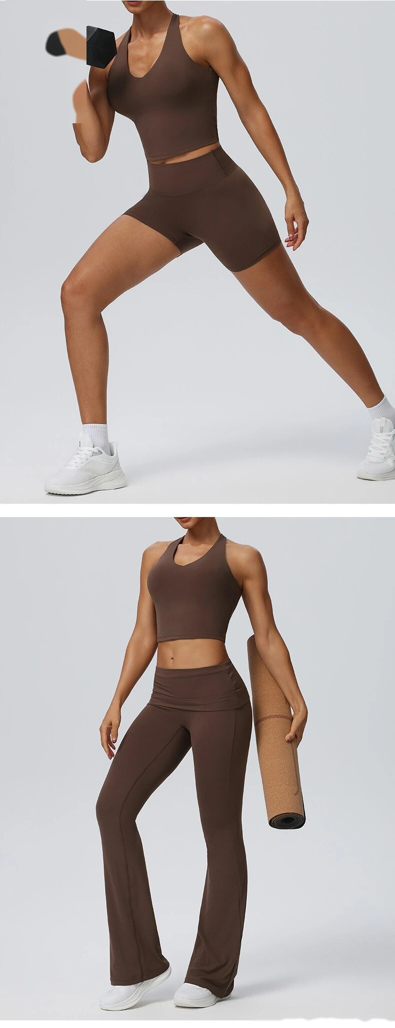 Women's European American Halter Beauty Back Yoga Tank Top, Breathable High Elastic Sports Fitness Vest detail