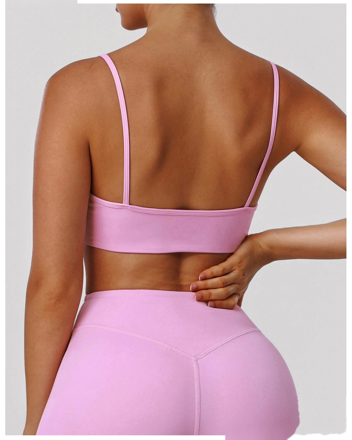 Custom Tight Yoga Bra - Women’s Thin-Strap Sexy Back Push-Up High-Elastic Fitness Sports Top detail