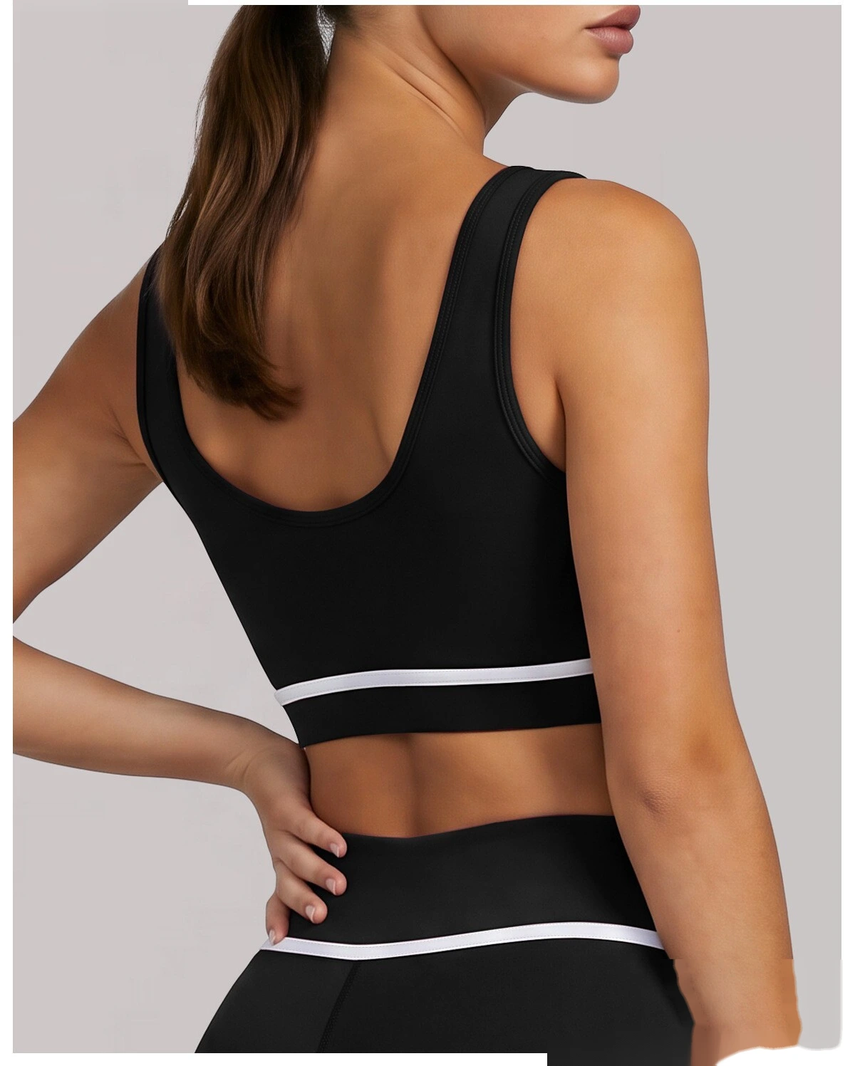 Customized contrast color sports bra women's running high-strength yoga clothing fitness bra vest Manufacturer detail