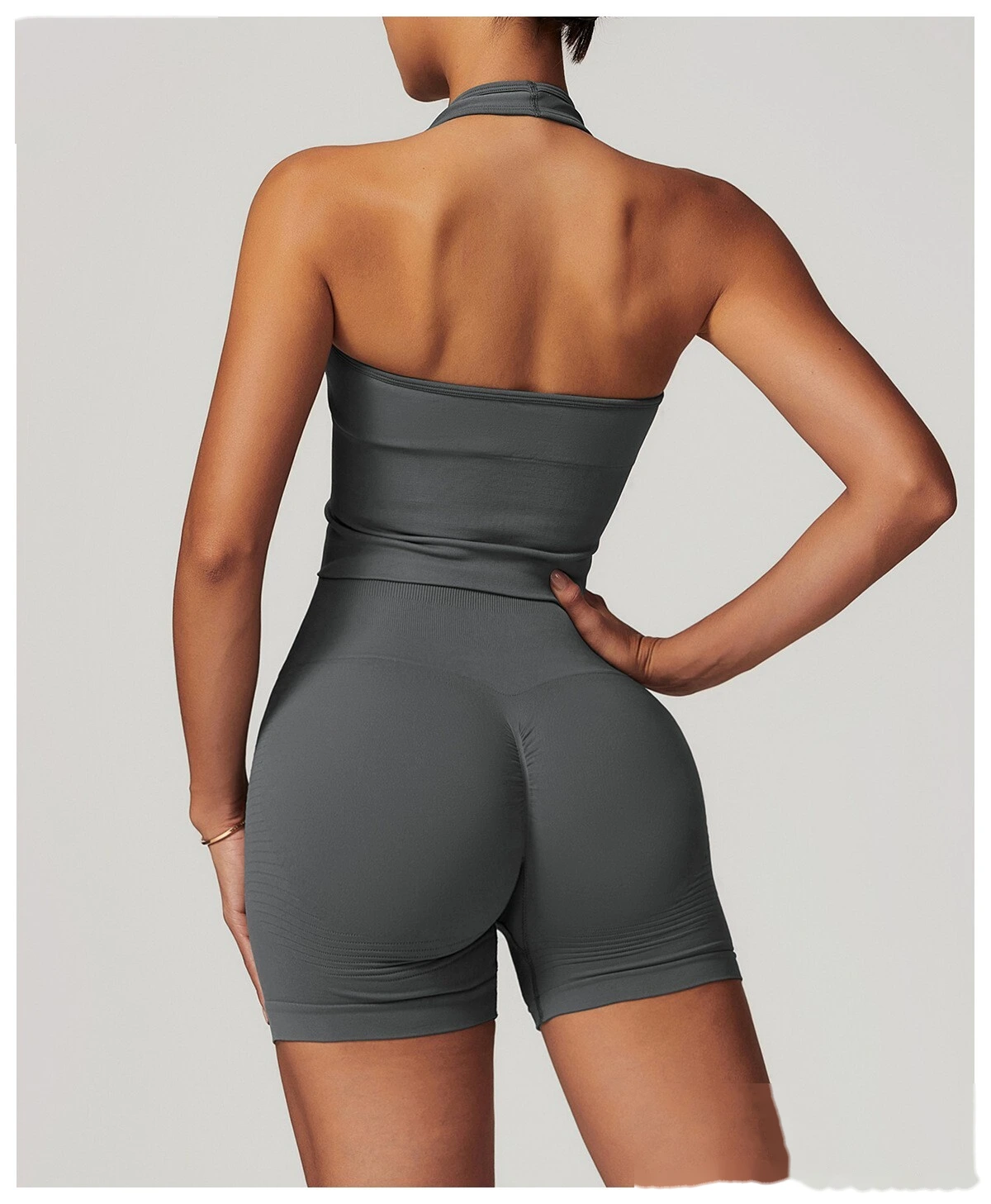 Custom EU-US Seamless Sports Bra | Breathable Halter Backless, Shockproof, for Yoga & Fitness detail