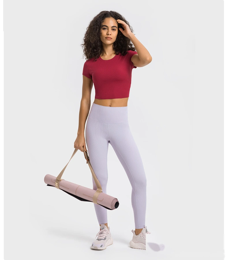 Quality Custom sports shirt sexy navel short yoga short sleeve T-shirt Manufacturer detail