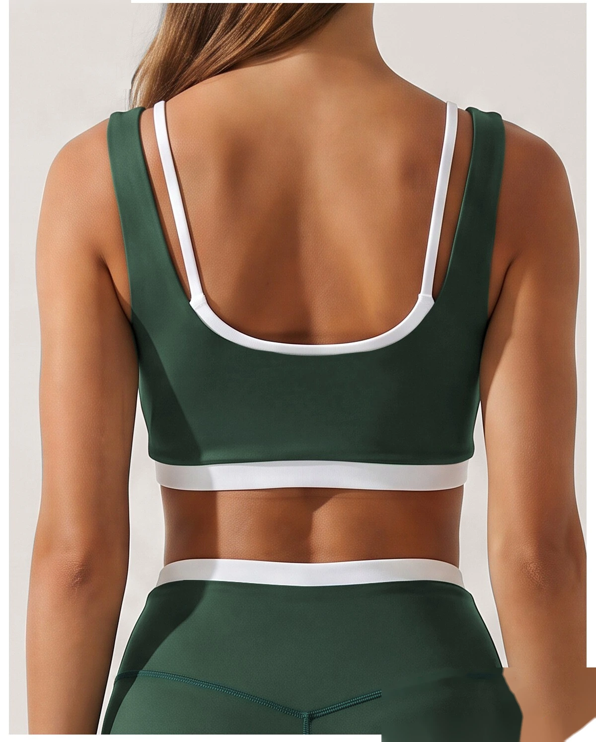 Summer Beauty Back Sports Bra, Seamless Cross Back Yoga Vest, Medium Support Fitness Top for Indoor Training detail