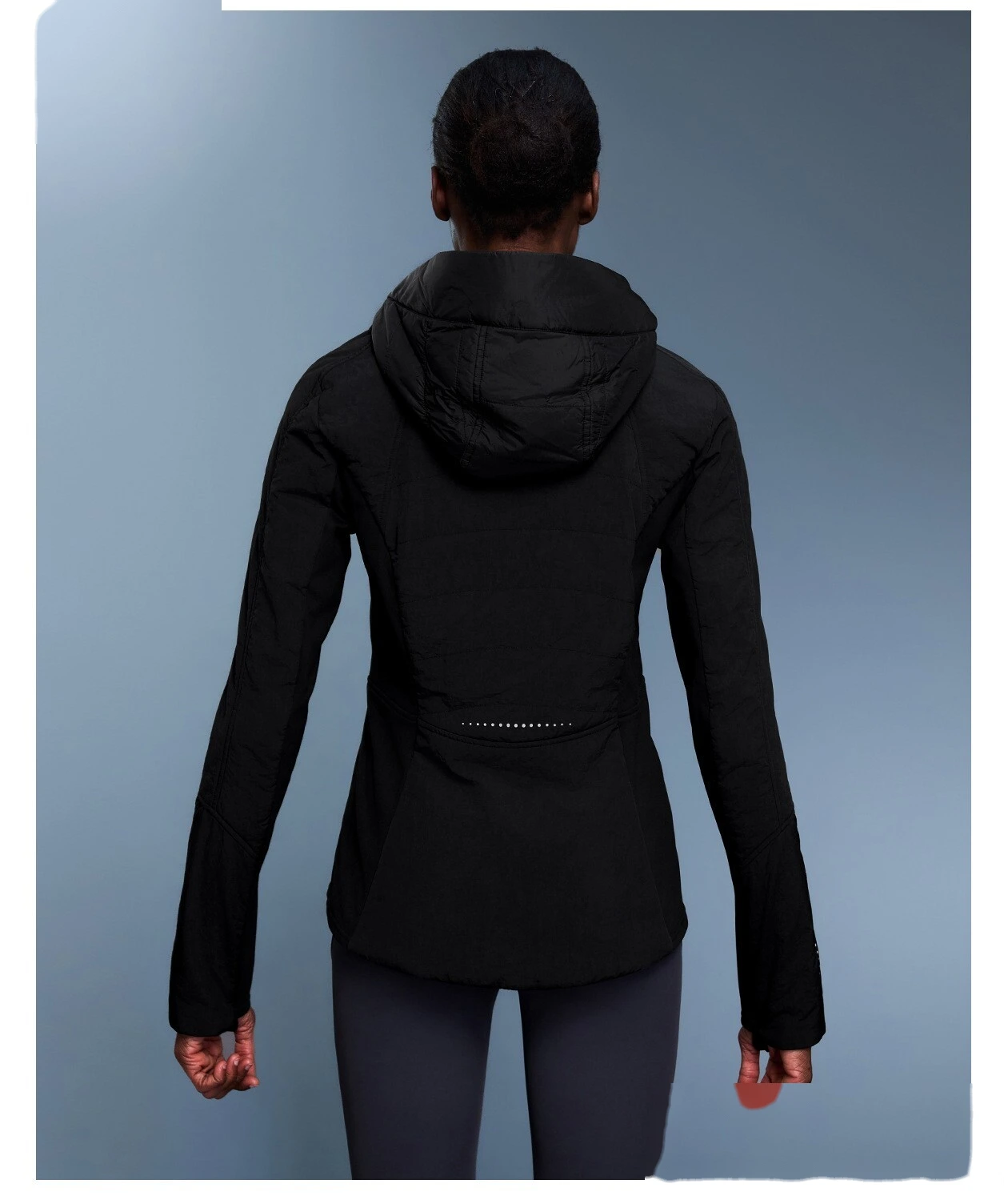 Customized winter vacation two-piece hooded sports cotton-padded jacket waterproof waist slimming warm cotton coat femal detail