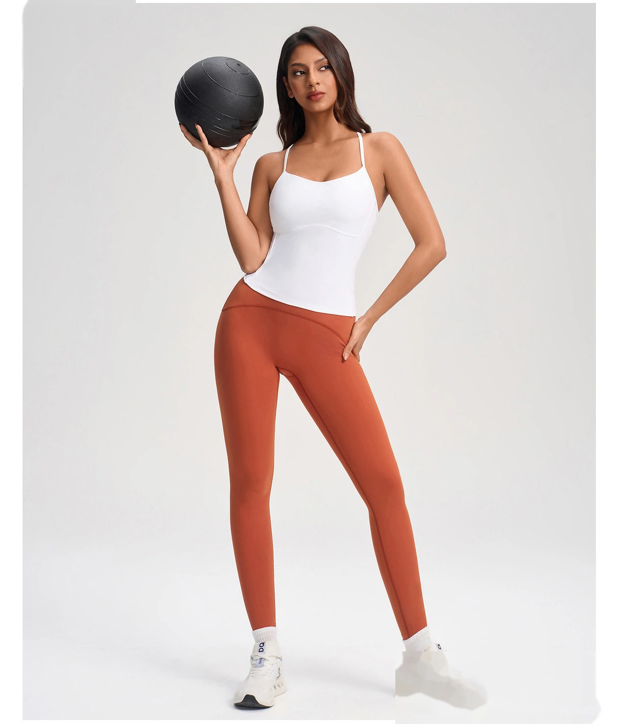 Bulk Custom Nude-Feel Yoga Tank - Padded Push-Up Sports Bra for Running & Gym Workouts detail