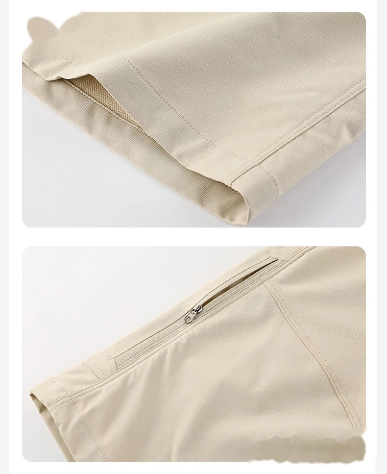 Men's summer loose casual shorts stretch waist five-point outdoor sports quick-drying pants detail