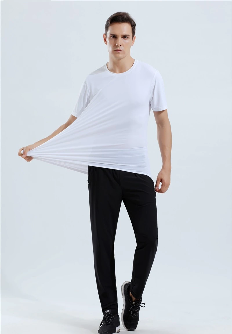 Custom mens quick-drying breathable elastane sports t-shirts detail