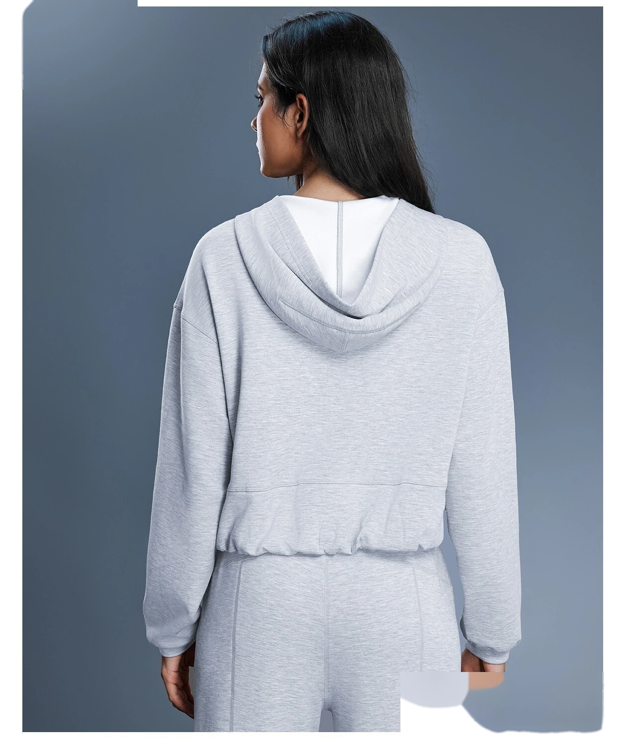 New Custom Women's Zip-Up Hooded Jacket - Casual Sportswear for Running & Workout detail