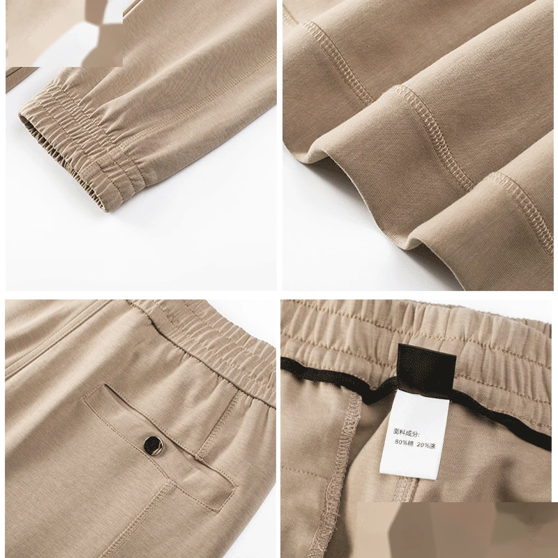 Men winter jogger pants loose running sweatpants with zip pockets detail