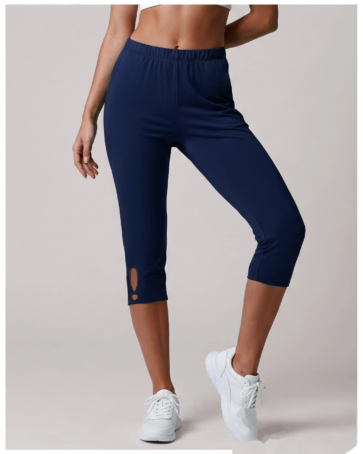 Women 7/8 Length High Rise Fitness Leggings, Compression Slimming Outdoor Sports Yoga Pants Custom Available detail