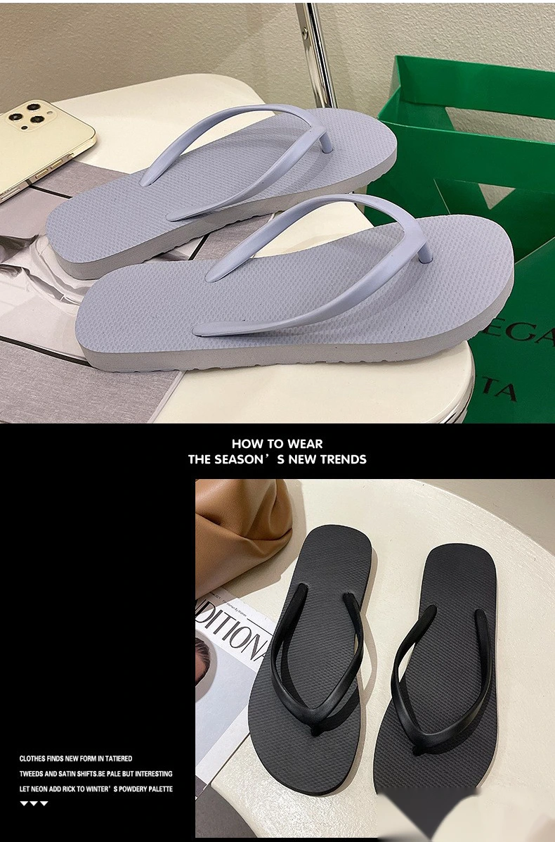 Custom flip-flops women sandals and slippers home outdoor wear fashion non-slip beach wear shoes. detail