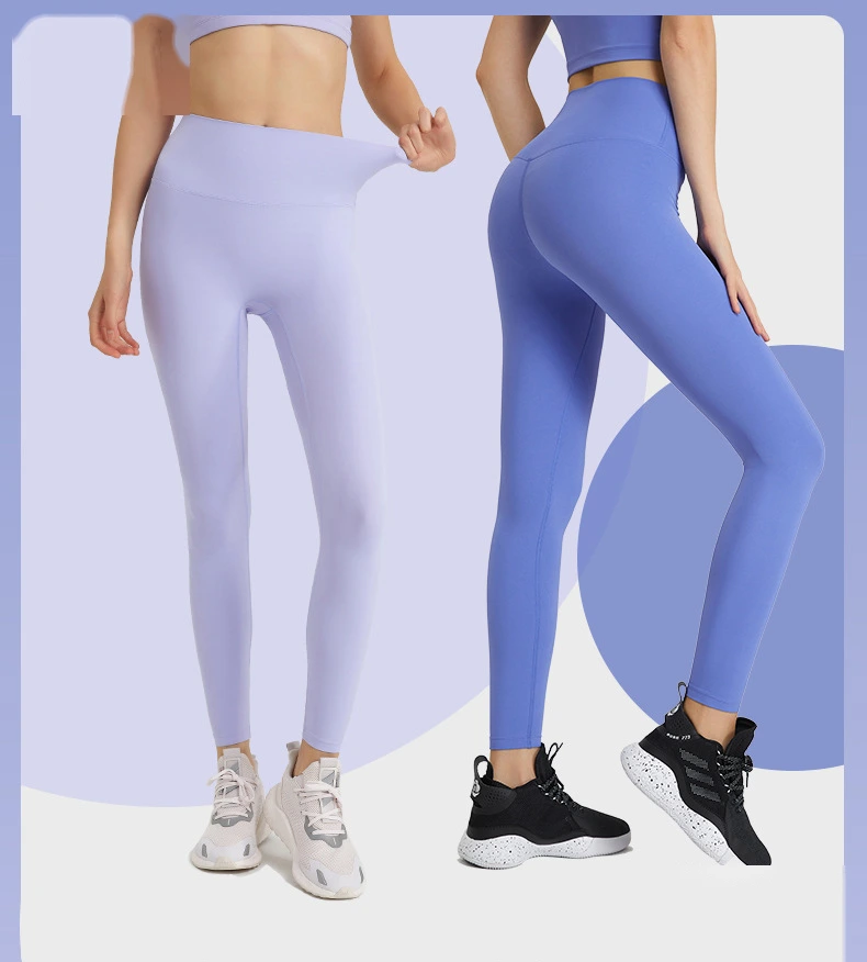 Women high waist leggings tummy control high stretch yoga pants detail