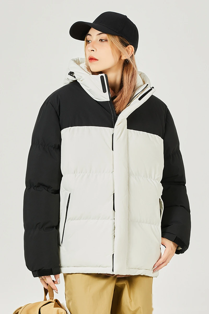 Customized waterproof and warm cotton-padded jacket down jacket for men and women in winter. detail
