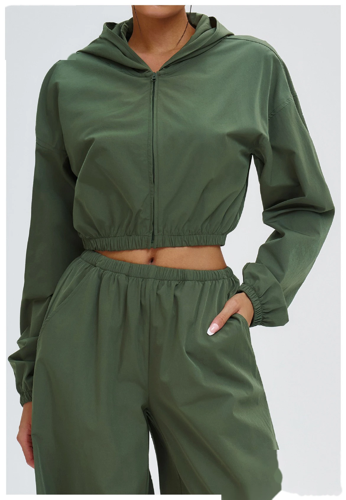Custom Sun Protection Sports Jacket - Full-Zip Windproof Hooded Coat for Cycling & Hiking detail