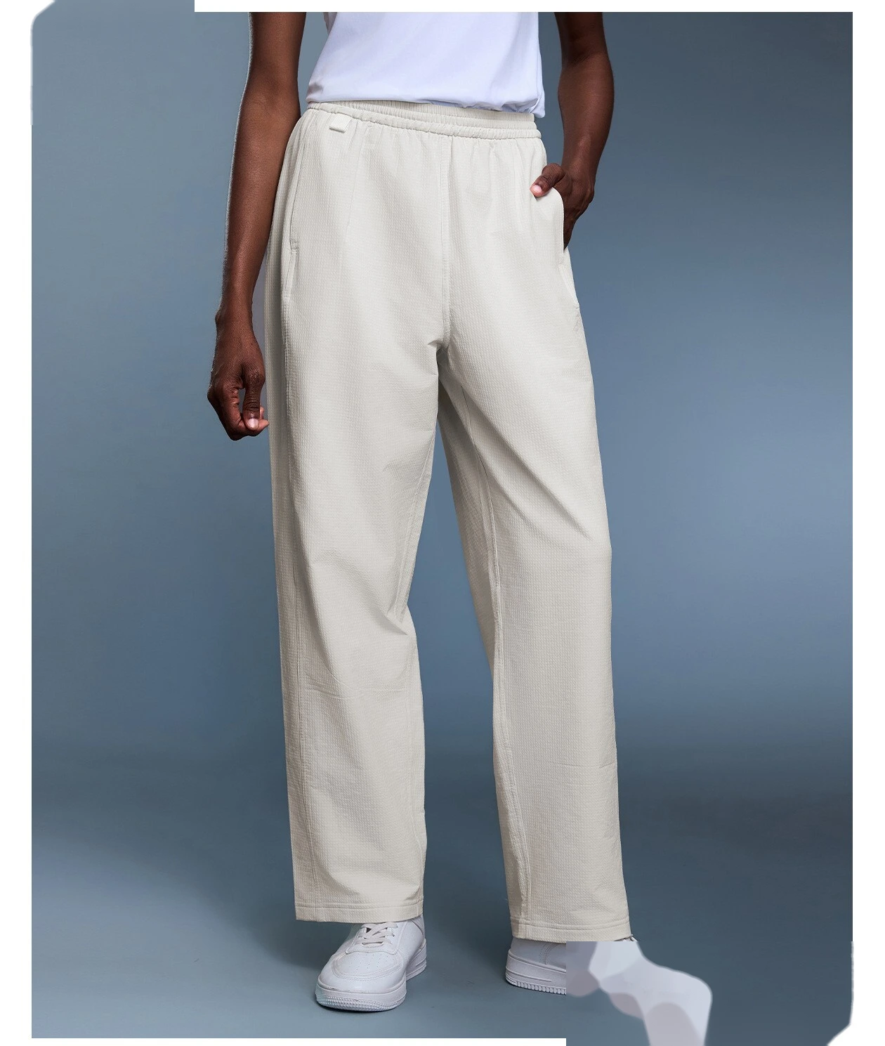 Custom autumn and winter warm casual pants loose straight pants Joker sports pants women detail
