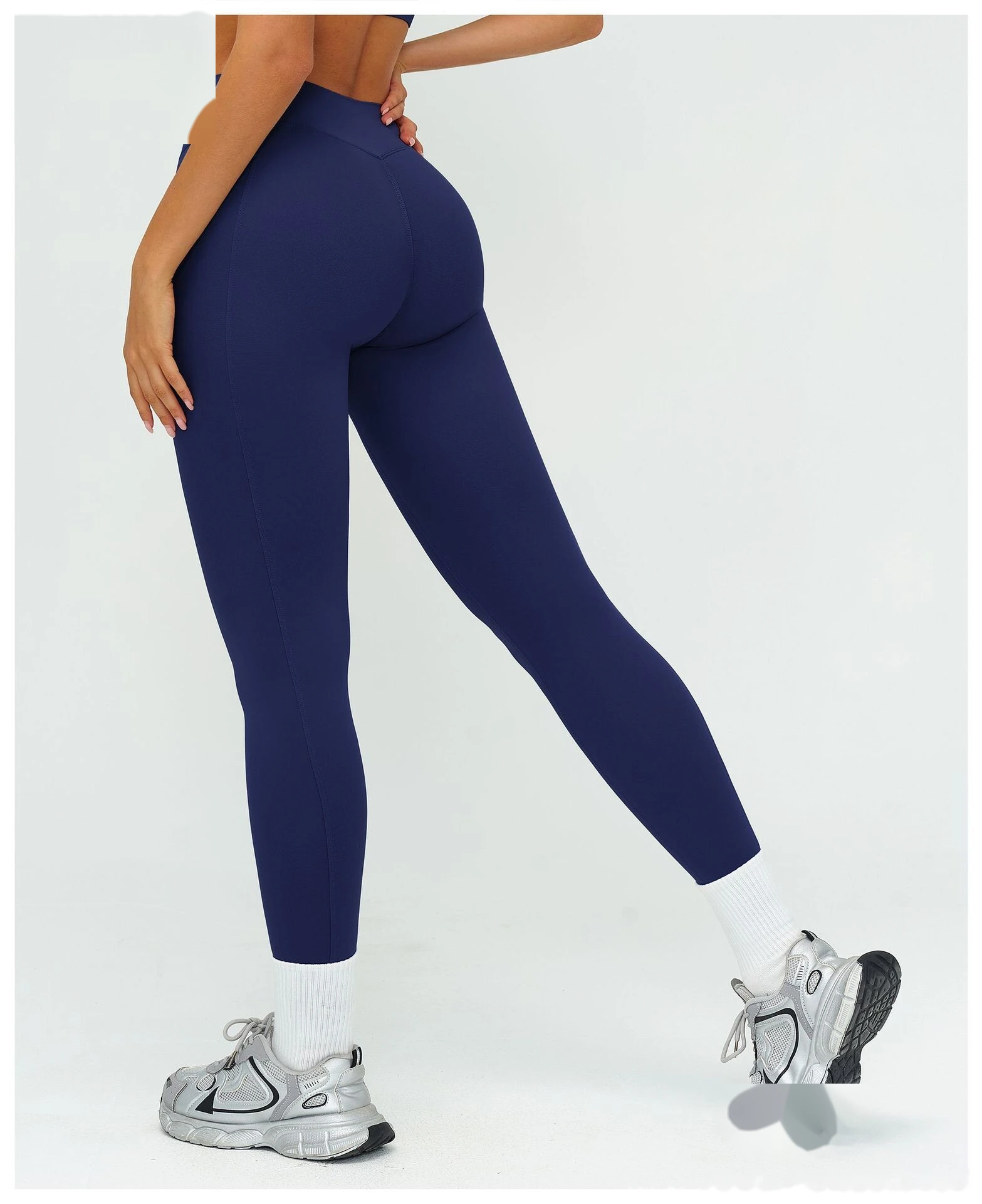 Women's Customizable High-Waisted Yoga Pants - High-Stretch Tight Slimming Long Leggings for Outdoor Running & Fitness detail