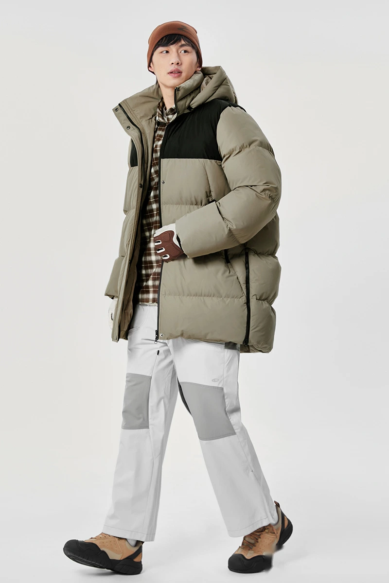 Customize winter men's and women's windproof warm contrast fashion cotton-padded coat. detail
