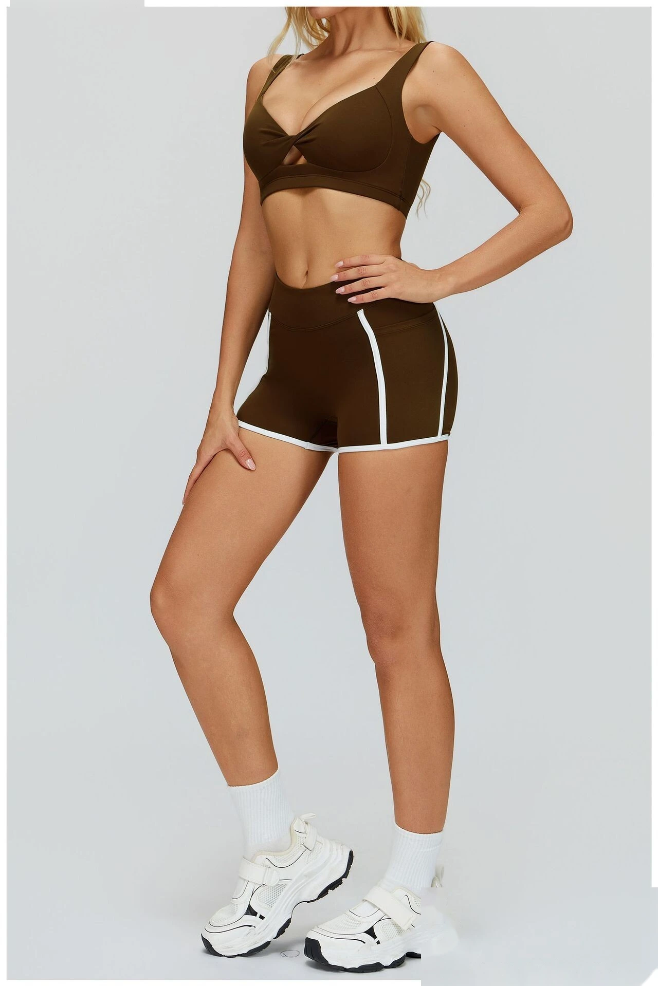 Custom Barely-There Yoga Bra, Women's Cutout Back Sports Fitness Underwear detail