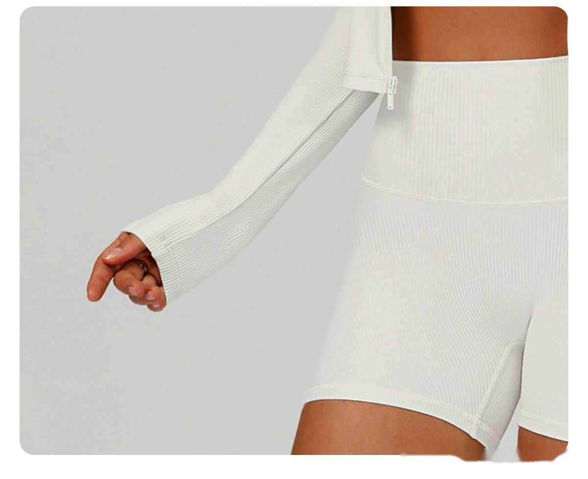 Custom-made stand-up collar slim yoga coat slim outdoor coat running fitness coat detail