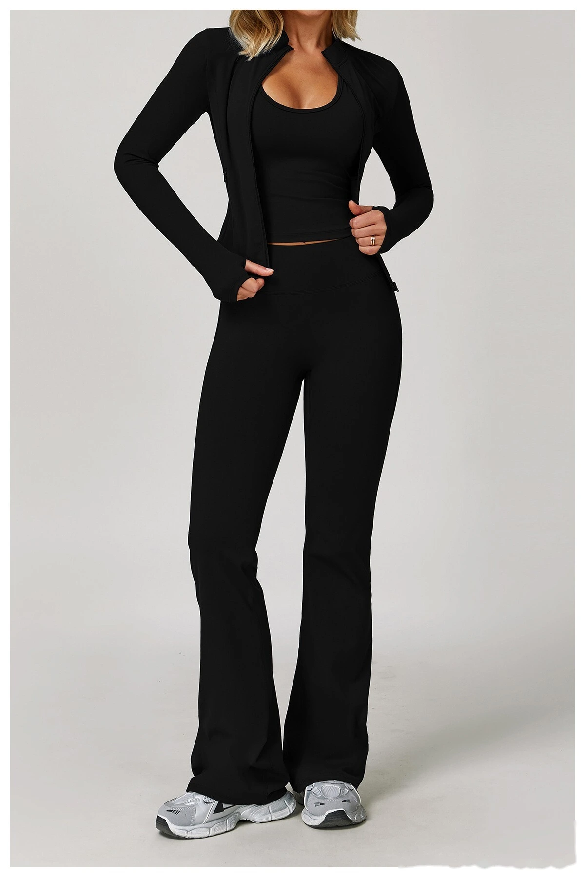 Custom-made ladies' comfortable, high-elastic, abdomen-lifting, hip-lifting, yoga pants and dance pants detail