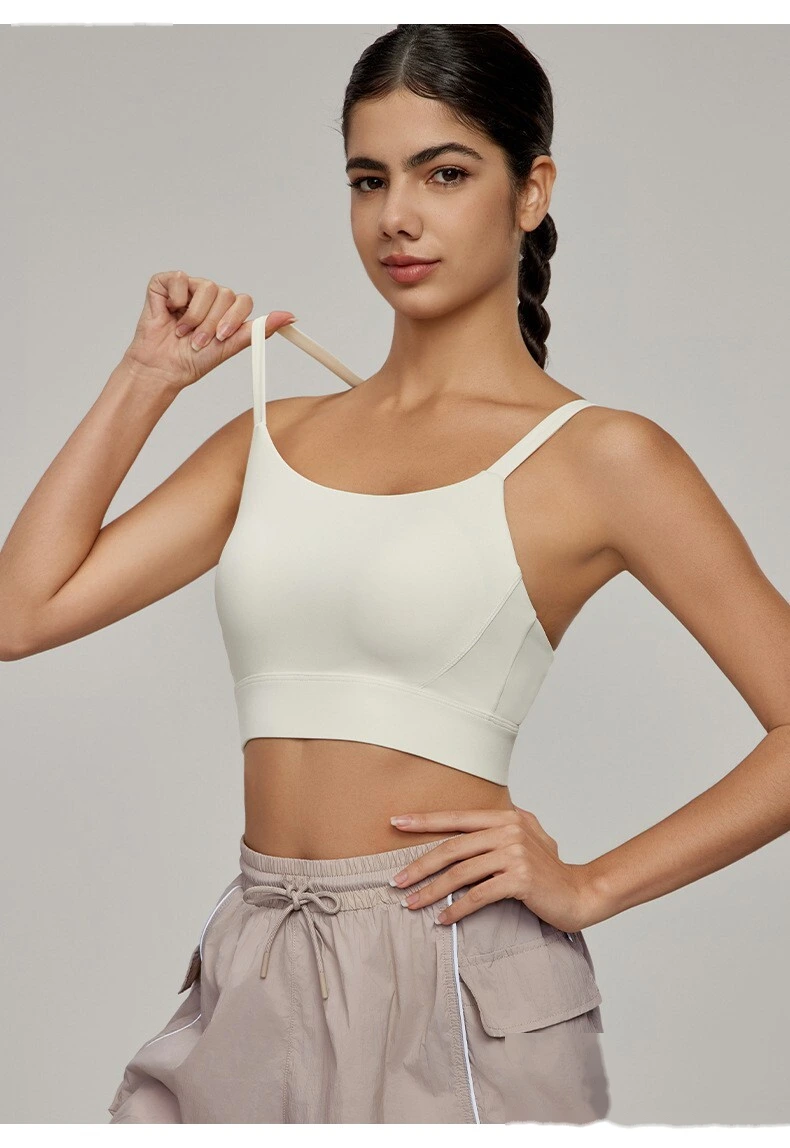 Customized sports bra women's shockproof sexy beauty back breathable fitness yoga bra with chest pad. - allni detail