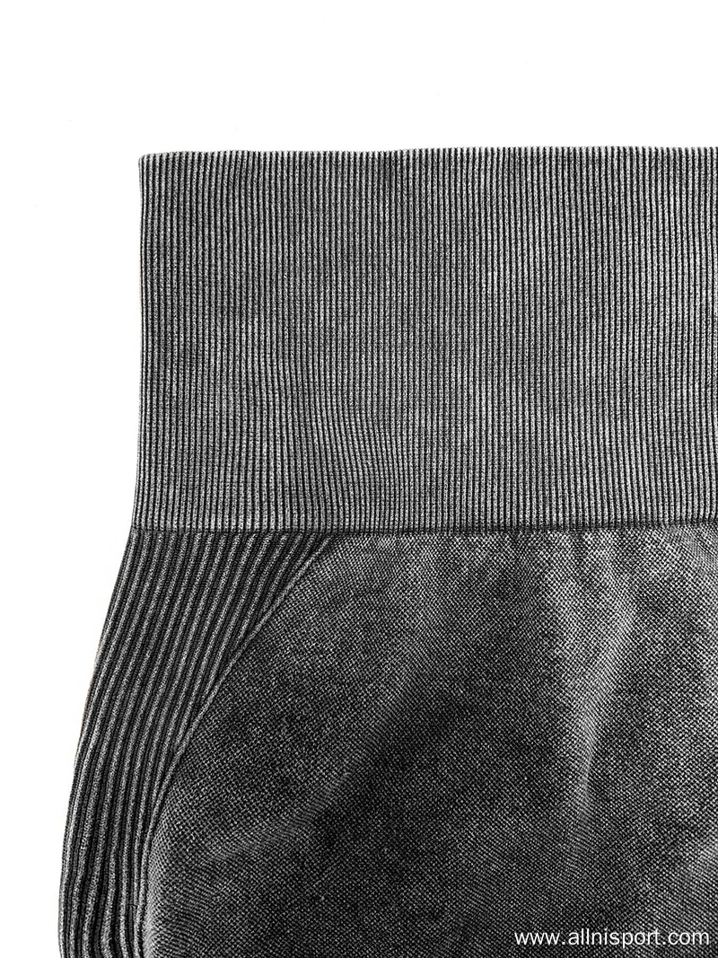 Custom sports scrub tight yoga pants running high waist trumpet fitness pants detail