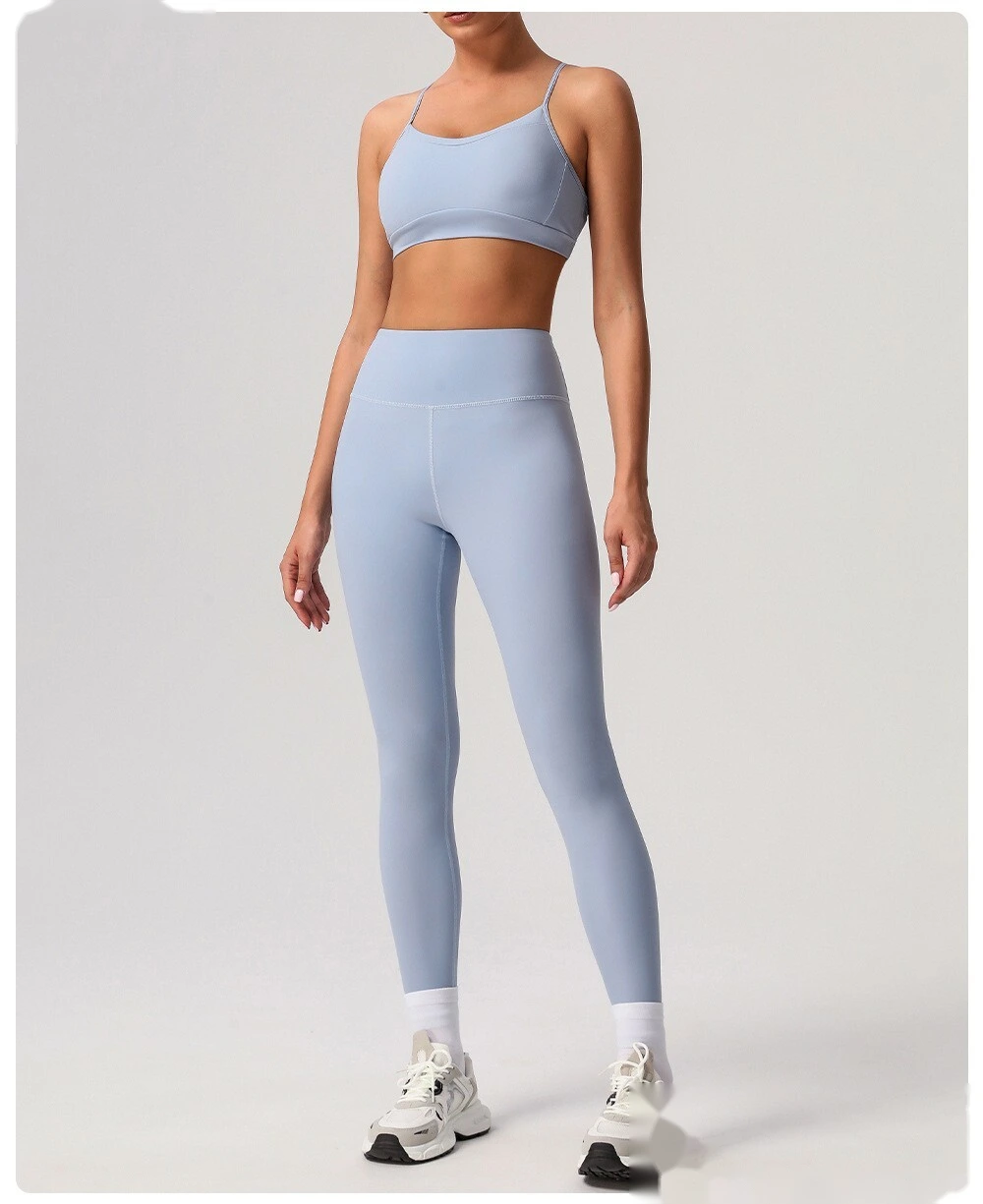 Quick-drying yoga pants, high waist and hips, tight-fitting exercise pants, running fitness pants detail