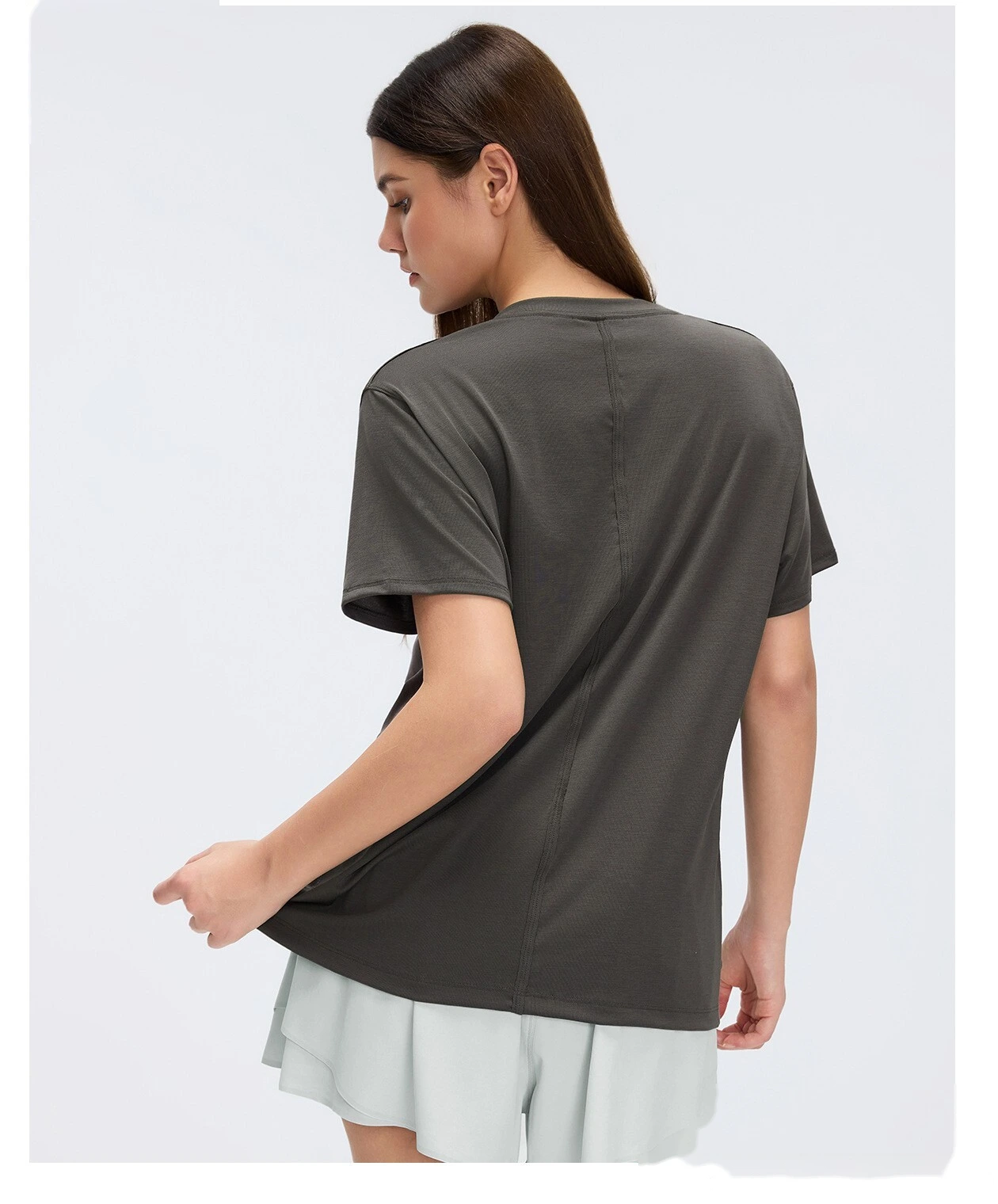 Custom Loose Short‑Sleeve Yoga & Fitness T‑Shirt for Women, Factory Direct Sales, Support Custom OEM/ODM detail