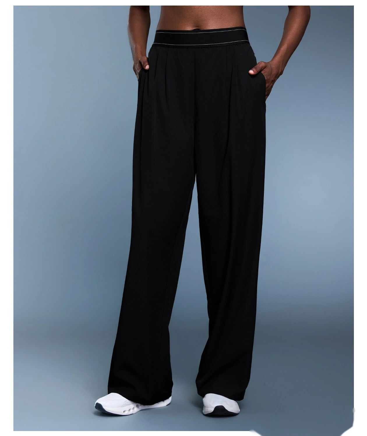 Custom autumn new slim wide-leg pants loose breathable straight sports pants women detail