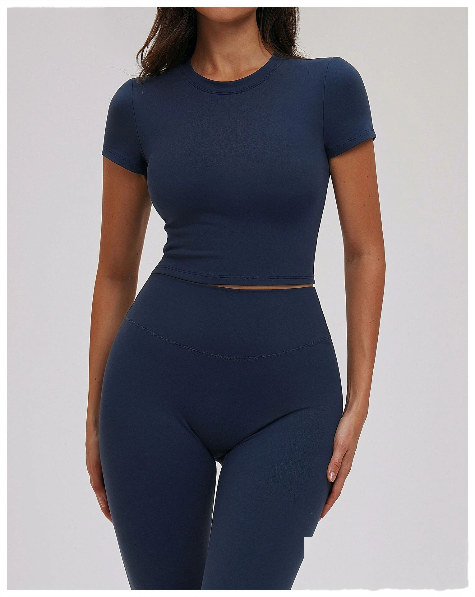 Custom Spring Yoga T-Shirt - Women's Slim Fit Short Sleeve Workout Top for Gym Running Outdoor detail