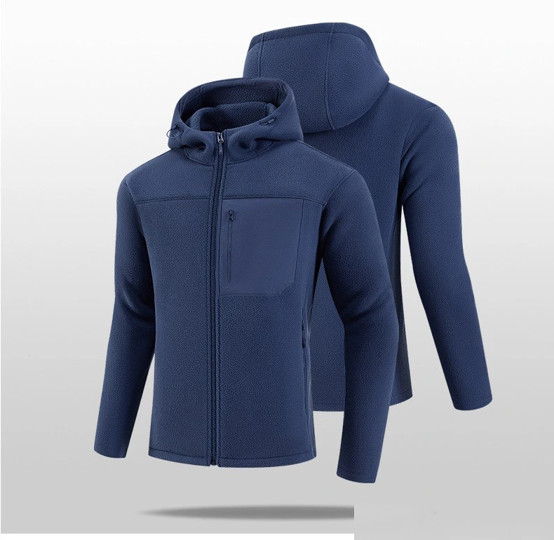 Customizable Men's New Autumn Jacket | Hooded Zipper, Fleece Warmth, Ideal for Outdoor Hiking detail