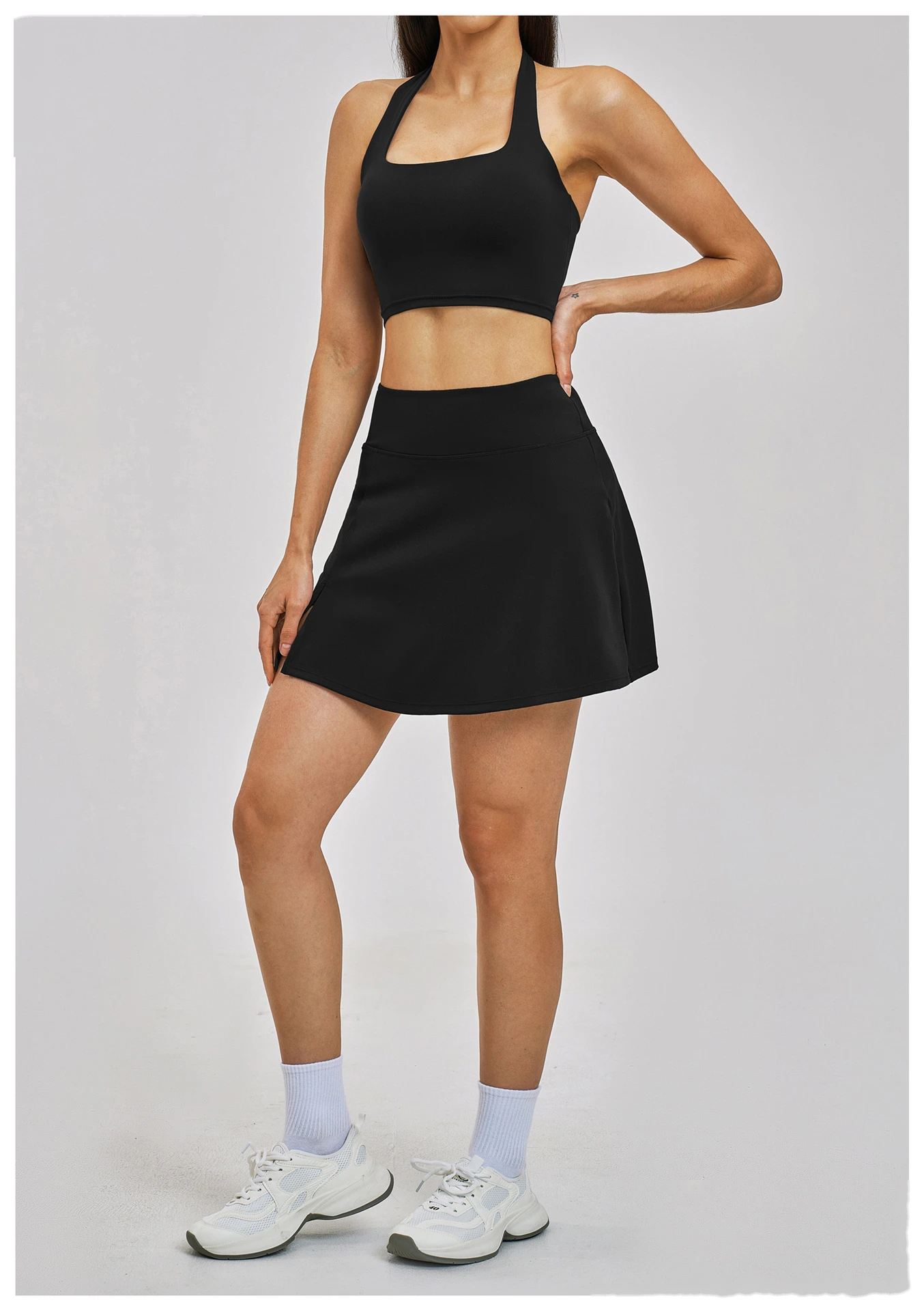 Custom Women’s A-Line Tennis Skort Anti-Exposure Liner Shorts Quick Dry Running Sports Skirt detail