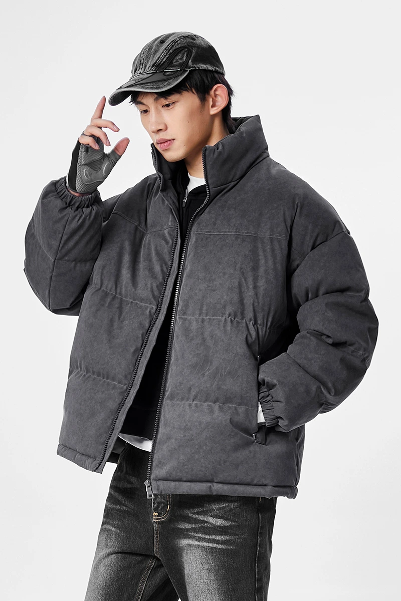 Customize winter men's and women's windproof and warm casual cotton coats and down coats. detail